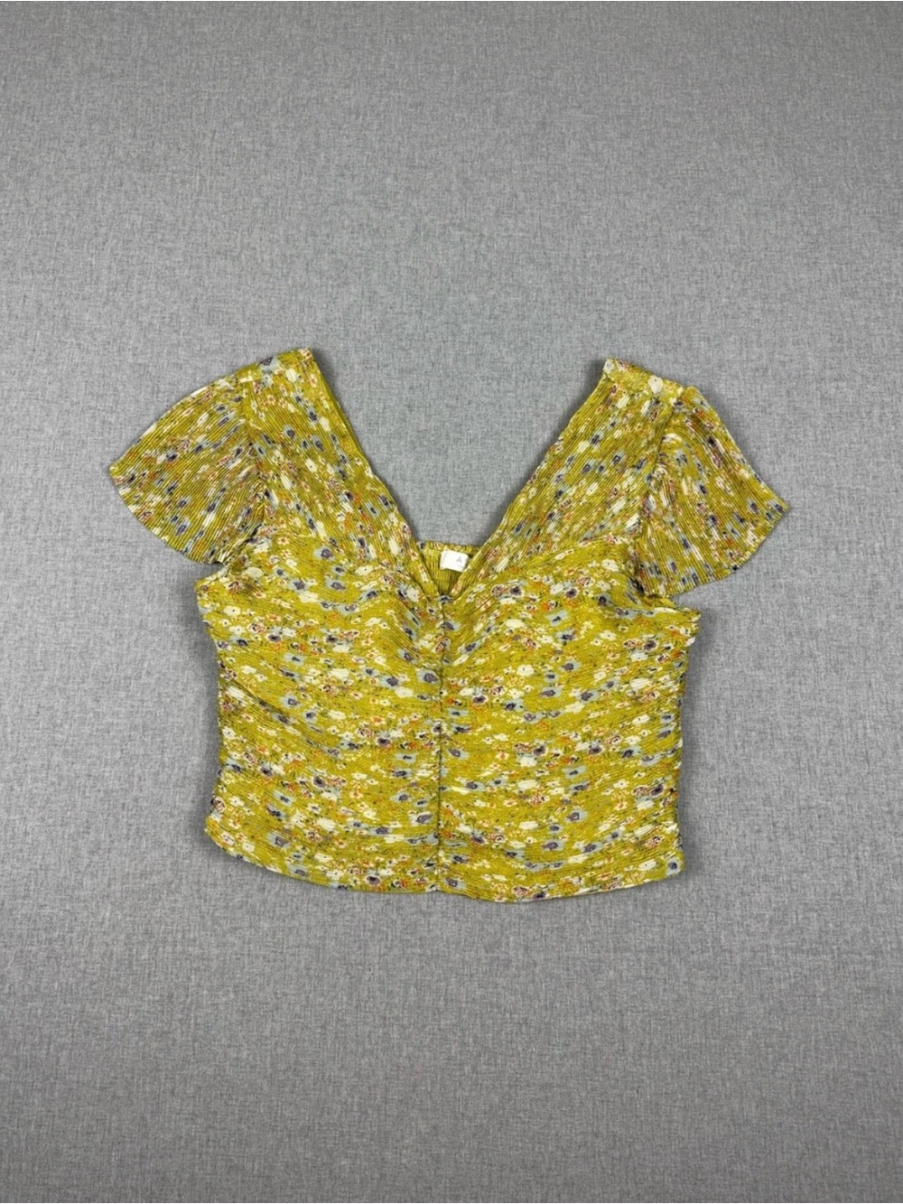 NWT ASTR The Label Chartreuse Ribbed Top - Picture 4 of 11